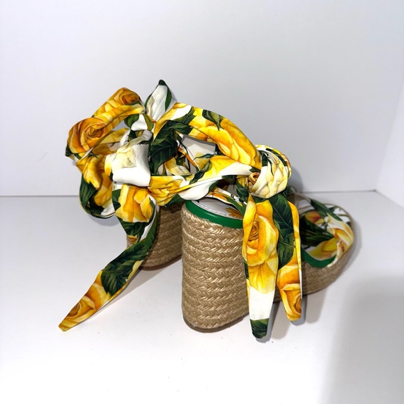 Dolce & Gabbana Lolita Platform Wedge Espadrille Sandals - Picture 3 of 6